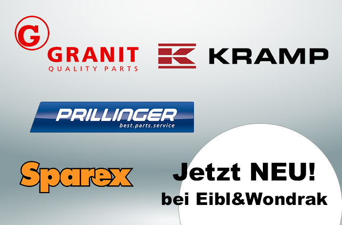 Logos Prillinger, Granit, Kramp, Sparex